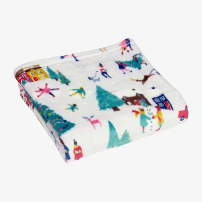 Dunelm Christmas Together Fleece Throw 130x150 MultiColoured