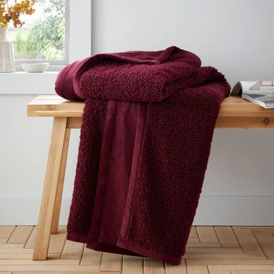 Dunelm So Soft Velvet Boucle Throw Blanket 130cm x 170cm