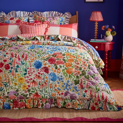 Dunelm Sophie Robinson Sunshine Flowers Bedspread