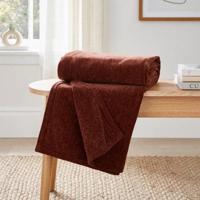 Dunelm Chenille Throw Blanket