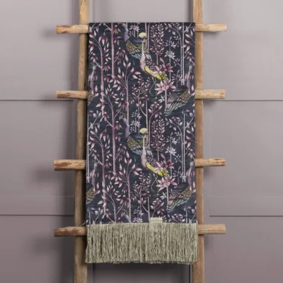 Dunelm Bennu Cotton Throw 136cm x 200cm Amethyst (Purple)