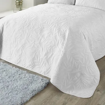 Dunelm Luana Bedspread 230cm x 200cm White