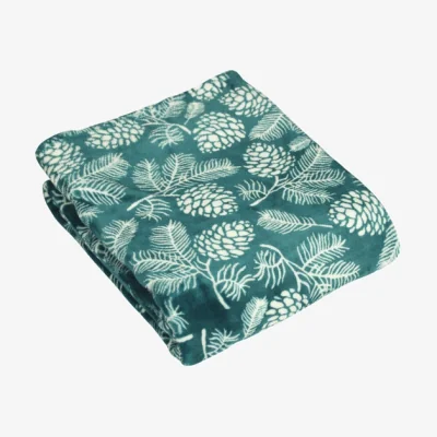 Dunelm Irwin Fleece Throw 140x180 Pine