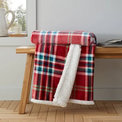 Dunelm Catherine Lansfield Kelso Check Throw Blanket 130cm x 170cm