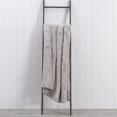 Dunelm Aspen Plush Faux Fur 200cm x 200cm Throw Purple