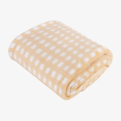 Dunelm furn. Gingham Fleece Throw Blanket 130cm x 150cm