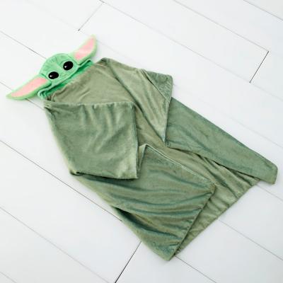 Dunelm Star Wars Baby Grogu Hooded Blanket Green