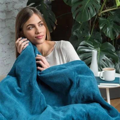 Dunelm Dreamland IntelliHeat Throw Teal (Blue)
