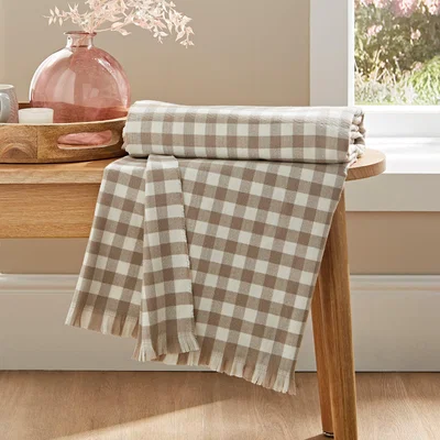 Dunelm Portloe Gingham Throw Blanket
