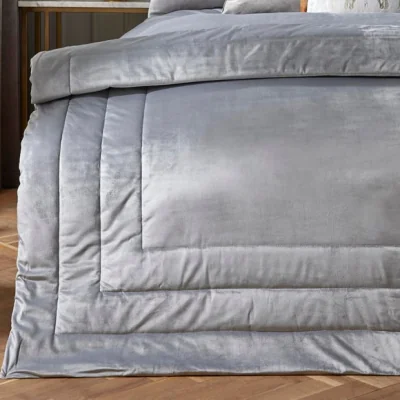 Dunelm Laurence Llewelyn Bowen Chic Bedspread 150cm x 220cm Silver
