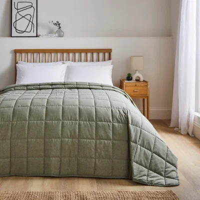 Dunelm Chambray Polycotton Bedspread
