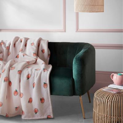 Dunelm Skinny Dip Peachy Throw Pink