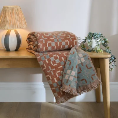 Dunelm Welsh Blanket Effect Throw 130cm x 180cm