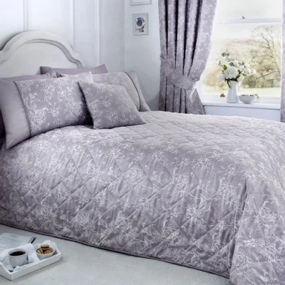 Dunelm Woven Jasmine Bedspread 240x220cm Lavender
