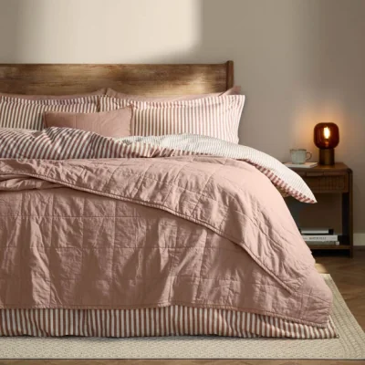 Dunelm Yard Hebden Washed Cotton Bedspread