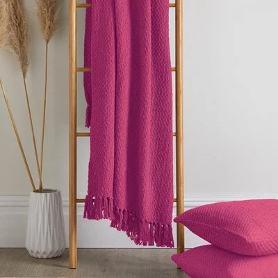 Dunelm Hayden Woven Cotton Bedspread