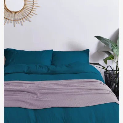 Dunelm Cotton Muslin Throw Mauve