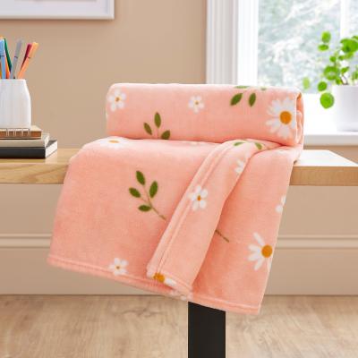 Dunelm Flower Fleece Throw Blanket