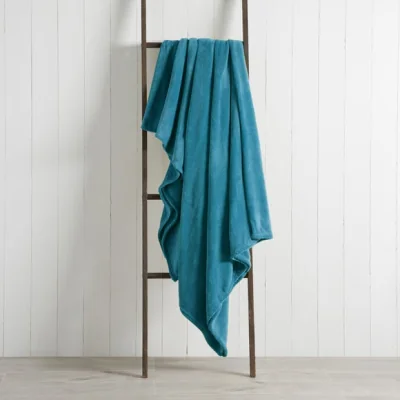 Dunelm Seriously Soft 220cm x 220cm Throw Seriously Soft Teal