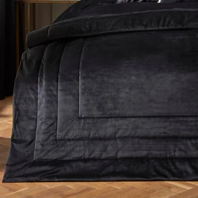 Dunelm Laurence Llewelyn Bowen Chic Bedspread 150cm x 220cm Black