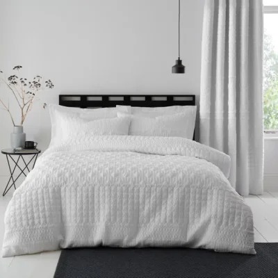 Dunelm Billie White Bedspread White
