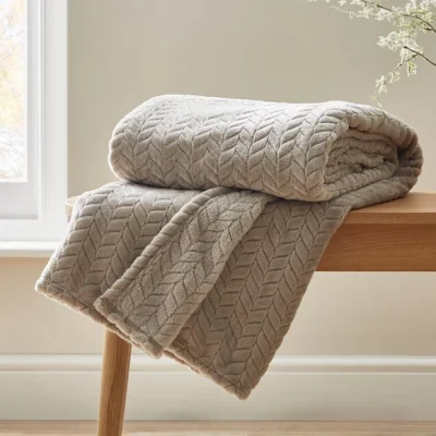 Dunelm Amelia Recycled Throw, 200cm x 200cm Chateau Grey