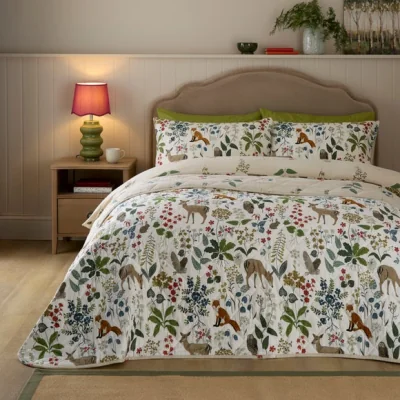 Dunelm Woodland Wonders Brushed Bedspread