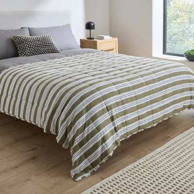 Dunelm Quilted Stripe Weighted Blanket