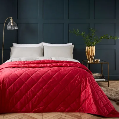 Dunelm Castleton Bedspread Magenta