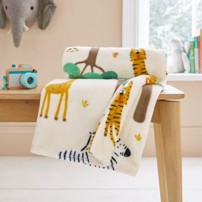 Dunelm Safari Fleece Throw Blanket