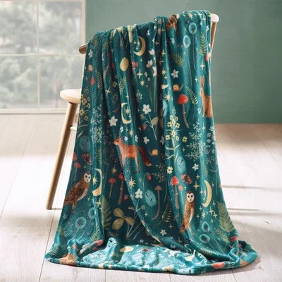 Dunelm Catherine Lansfield Enchanted Twilight Throw Blanket 130cm x 170cm