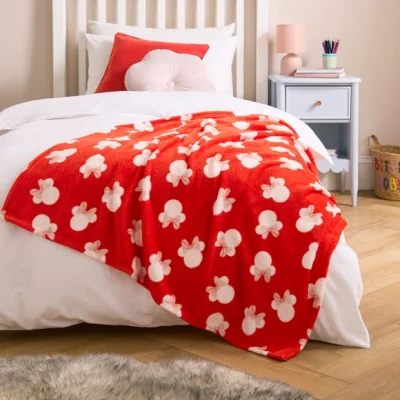 Dunelm Disney Minnie Mouse Fleece Throw Blanket 100cm x 150cm