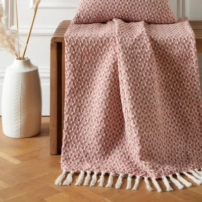 Dunelm Bexley Throw 130cm x 180cm Paprika