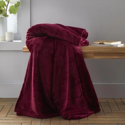 Dunelm Catherine Lansfield Raschel Velvet Touch Throw Blanket 200cm x 240cm