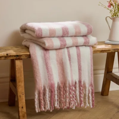 Dunelm Wylder Nature Beechwood Throw Blanket 140cm x 180cm