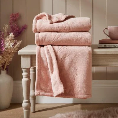 Dunelm Belle Fleece Throw Blanket