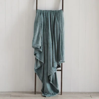Dunelm Seriously Soft Recycled Throw, 220x220cm Blue