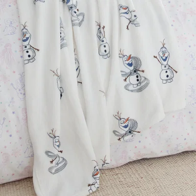 Dunelm Frozen Olaf Fleece Blanket White