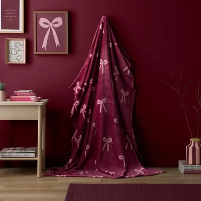 Dunelm Fusion Bows Throw Blanket
