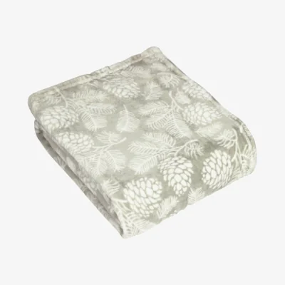 Dunelm Irwin Fleece Throw 140x180 Stone