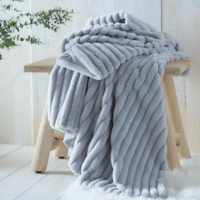 Dunelm Appletree Morritz Faux Fur Throw Blanket 130cm x 180cm