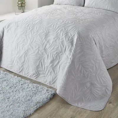 Dunelm Luana Bedspread 230cm x 200cm Silver