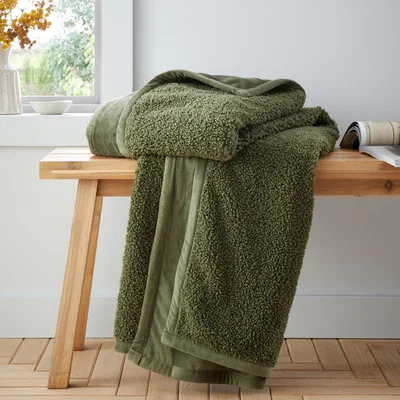 Dunelm So Soft Velvet Boucle Throw Blanket 130cm x 170cm