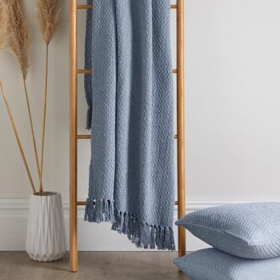 Dunelm Hayden Woven Cotton Throw Blanket