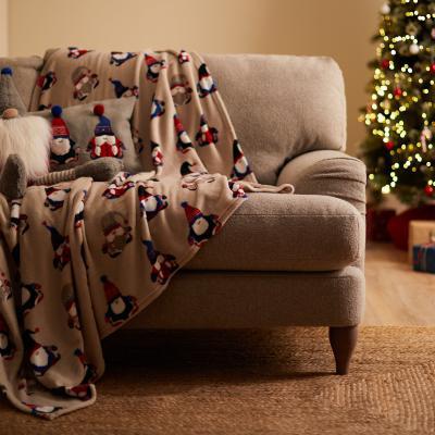 Dunelm Nordic Nomad Gnome Fleece Blanket MultiColoured