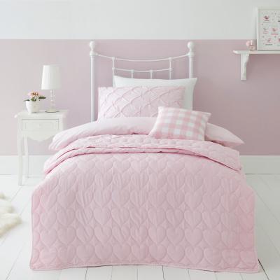 Dunelm Pink Heart Bedspread Pink