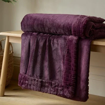 Dunelm Catherine Lansfield Faux Velvet 150cm x 200cm Throw Blanket