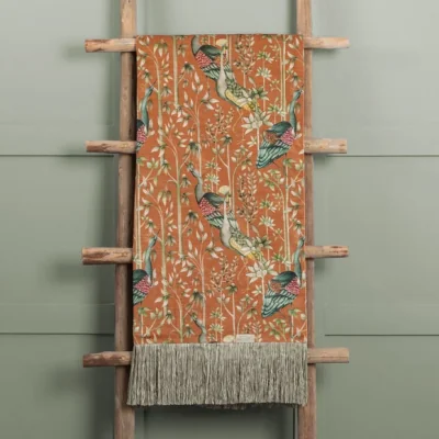 Dunelm Bennu Cotton Throw 136cm x 200cm Rust