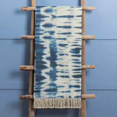 Dunelm Marlo Cotton Throw 136cm x 200cm Cobalt Blue