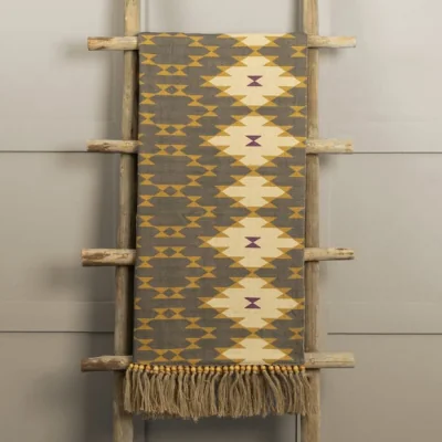 Dunelm Kaya Cotton Throw 136cm x 200cm Brown